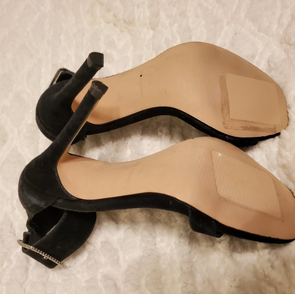 NWOB Aqua Women's Blair Black High Heels Open Toe Sandals - Picture 7 of 7